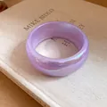 Chunky lavender purple shimmering resin bangle bracelet in vibrant Y2K dopamine style - 26# Bangle (HB6140) / Iridescent Purple