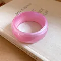 Vibrant pink marbled resin bangle bracelet with a Y2K dopamine aesthetic design - 27# Bangle (HB6140) / Iridescent Light Purple