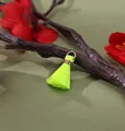 Mini neon green rayon tassel pendant with gold jump ring for DIY jewelry making, 2cm length - Neon Green