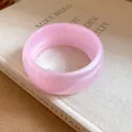 Pink chunky resin bangle with a translucent finish for a trendy Y2K aesthetic style - 28# Bangle (HB6140) / Iridescent Pale Pink