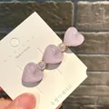 Eleganter rosa Glitzer-Herz-Haarclip mit Perlen, schöner Haarschmuck für Mädchen - Eis Herz mit Perlen / Lila