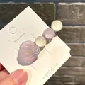 Haarklammer im Ozean-Stil mit Muschel und Perlen, Prinzessinnen Haarschmuck für Mädchen - Muschel Eis am Stiel Stil / Lila