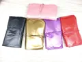 Professional roll-up makeup brush storage bag set in multiple vibrant metallic colors - Makeup Brush Collection (c10-2) / Gold