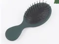 Cepillo profesional de cerdas de jabalí verde oscuro para masaje capilar y peinado diario - Estilo de Púas Suaves / Verde Oscuro