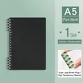 Minimalist black A5 loose-leaf notebook cover shell with transparent binder rings - A5 / 2 Rings + 2 Covers / Pure Black