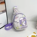Joli sac de poitrine licorne violet pour enfants avec imprimés et sangle réglable - Style 5 (Licorne Violet Foncé) / Taille unique