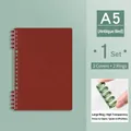 A5 retro red loose-leaf notebook cover set with 2 covers and 2 binder rings. - A5 / 2 Rings + 2 Covers / Retro Copper