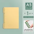 A5 yellow loose-leaf notebook shell set featuring 2 covers and 2 durable binder rings - A5 / 2 Rings + 2 Covers / Yellow