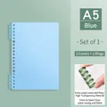 Light blue A5 loose-leaf notebook cover set with high transparency binder rings for DIY - A5 / 2 Rings + 2 Covers / Blue