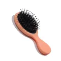 Cepillo de pelo rosa melocotón con cerdas de jabalí para peinado diario - Estilo Mini Cerdas de Jabalí / Naranja