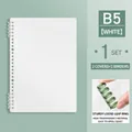 B5 white loose-leaf notebook cover set with 2 transparent shells and 2 large binder rings - B5 / 2 Rings + 2 Covers / White
