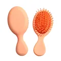 Mini cepillos de pelo de masaje color melocotón con cojín de aire y cerdas suaves - Estilo de Pin Grueso / Naranja