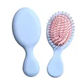 Cepillo de pelo profesional con cojín de aire azul para masaje del cuero cabelludo y desenredo - Estilo de Pin Grueso / Azul cielo
