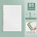 B5 size transparent loose-leaf notebook cover set including green binder rings refill - B5 / 2 Rings + 2 Covers / Clear