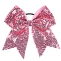 Funkelndes rosa Pailletten-Schleifen-Haargummi für festliche Mädchen-Haaraccessoires - Rosa