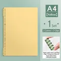 Yellow A4 loose-leaf notebook shell set with two covers and transparent binder rings. - A4 / 2 Rings + 2 Covers / Yellow