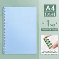 Blue A4 loose-leaf notebook cover set with 26-hole high-transparency binder rings - A4 / 2 Rings + 2 Covers / Blue
