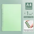 Minimalist green A4 loose-leaf notebook shell set featuring two covers and two binder rings - A4 / 2 Rings + 2 Covers / Green