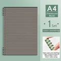 A4 translucent black loose-leaf binder cover set with durable binder rings for DIY - A4 / 2 Rings + 2 Covers / Transparent Black