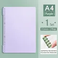 Professional purple A4 loose-leaf notebook shell set featuring two covers and binder rings - A4 / 2 Rings + 2 Covers / Purple