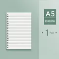 A5 size English loose-leaf refill paper for binders in 1 pack - A5 / English Writing Refill / 1本装