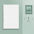 High-quality B5 loose-leaf grid paper refill 1 pack for 26-hole DIY binder notebooks - B5 / Grid Refill / 1本装