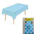 Blue and white checkered disposable plastic tablecloth 137x274cm for rectangular tables - 54*108inch / Blue and White Chess