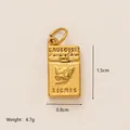Vintage gold-colored cigarette pack charm pendant for DIY jewelry making 1.5cm size - Cigarette Case