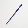 Elegant vintage blue and brown marbled acetate hair stick for stylish ancient hair buns - Dark Blue