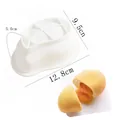 Professionelle weiße Silikonform für Mousse mit detaillierten Maßangaben auf dem Bild - Einzelhohlraum Große Mango-Form