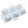 Professionelle 6-teilige Kürbisform aus weißem Silikon für Mousse-Kuchen und Gelee-Desserts - 6er Kürbis