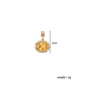 Elegant oval yellow zircon birthstone pendant accessory in gold finish, weight 2g - November Birthstone Pendant - Gold (Yellow)