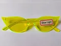 Trendy fluorescent yellow cat-eye sunglasses featuring unique irregular frames - Fluorescent Yellow-1