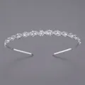 Elegant silver rhinestone headband for bridal weddings and formal parties with crystals - Silver Daily Versatile (TS-J3103S)