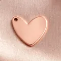 Elegante gepolijste roestvrijstalen hartvormige hanger in roségoud voor sieraden en kettingen - Roségoud