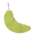 Vibrant lime green large fox fur tail pendant keychain accessory for ladies handbags - Blue Fox Green / 40CM