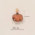 Hand-painted enamel pumpkin pendant made of copper for custom DIY jewelry making - Pendant Only (No Chain) / Pumpkin
