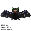 Hanging Halloween black bat paper honeycomb decoration with 60cm width and 28cm height - Large Bat