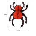 3D Halloween spider honeycomb paper hanging decoration for spooky party decor, 33x23cm - Red Spider
