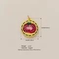 Handbemalter runder Kupfer-Tomatenanhänger für DIY-Schmuck-Halsketten-Zubehör - Standard / Tomate