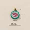 Artistic round copper shrimp charm pendant for DIY necklaces, 17x14mm and 4.2g weight - Red Shrimp Pendant