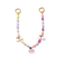Kleurrijke pastel kralen acryl tasketting met vrolijke kersen- en regenbooghangers - Kers Hanger