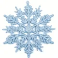 Sparkly 10cm light blue glitter snowflake hanging ornament for Christmas tree decorations - 10CM-6g (With Rope) / Light Blue