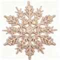 Elegant rose gold glittery 10cm Christmas snowflake ornament for festive tree decoration - 10CM-6g (With Rope) / Rose Gold
