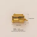 Vintage gold San Francisco cable car charm pendant in durable stainless steel material - San Francisco Cable Car (Bus)