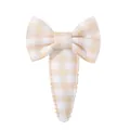 Children's peach gingham bow hair clip with a stylish scalloped edge for cute hair styling - Scalloped Plaid Style (42) / Orange Plaid