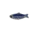 Creative fish-shaped hair claw clip with blue and white pattern for women hair style. - Blue Striped Fish Style / 11.5cm / Fish 1-11.5cm