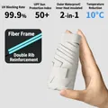 Compact ultra-light 6-fold capsule sun umbrella with UPF 50+ UV protection, light grey - Sku1_moonlight White [portable Card + Heat Insulation & Cooling + Upf60+] / With Capsule Box