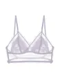 Sexy lavender floral lace triangle bralette with adjustable straps and wire-free design - Cloudy Purple / XL (Fit 85ABC)