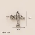 Small silver airplane pendant with rhinestones, 1.2x1.4cm, minimalist stainless steel charm - Airplane / Silver